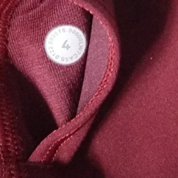 Lululemon Wunder Train High Rise Short 8" Sun Bleached Wash Red Merlot Size 4 - Picture 7 of 7